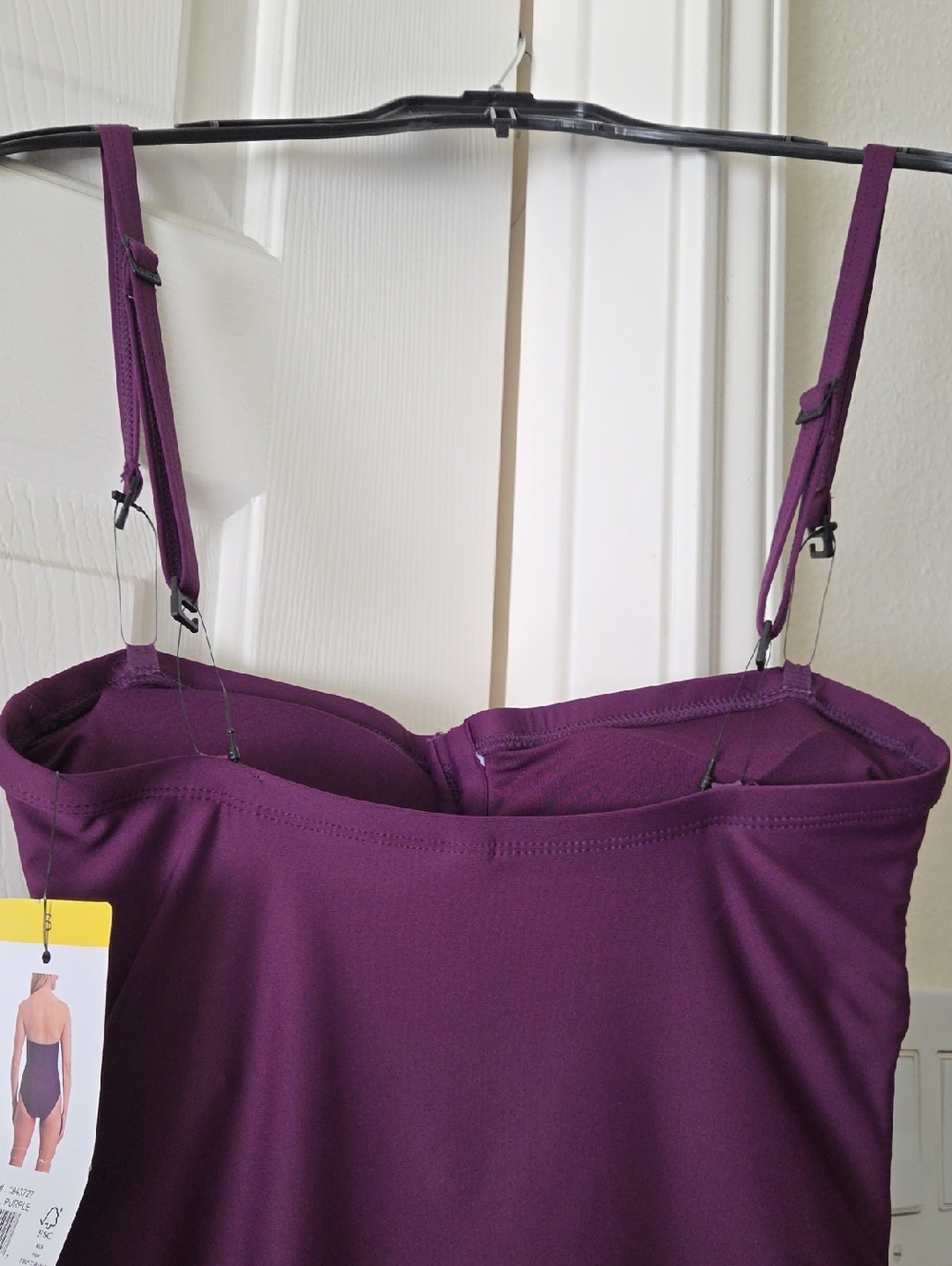 DKNY Women's One-Piece Swimsuit in Plum - Picture 10 of 10